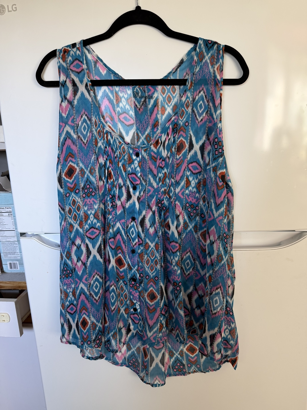 Wrangler Multicolor Geometric Sleeveless Tank Top